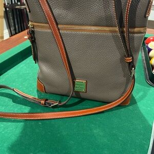 Dooney & Bourke Taupe and Tan Shoulder Bag